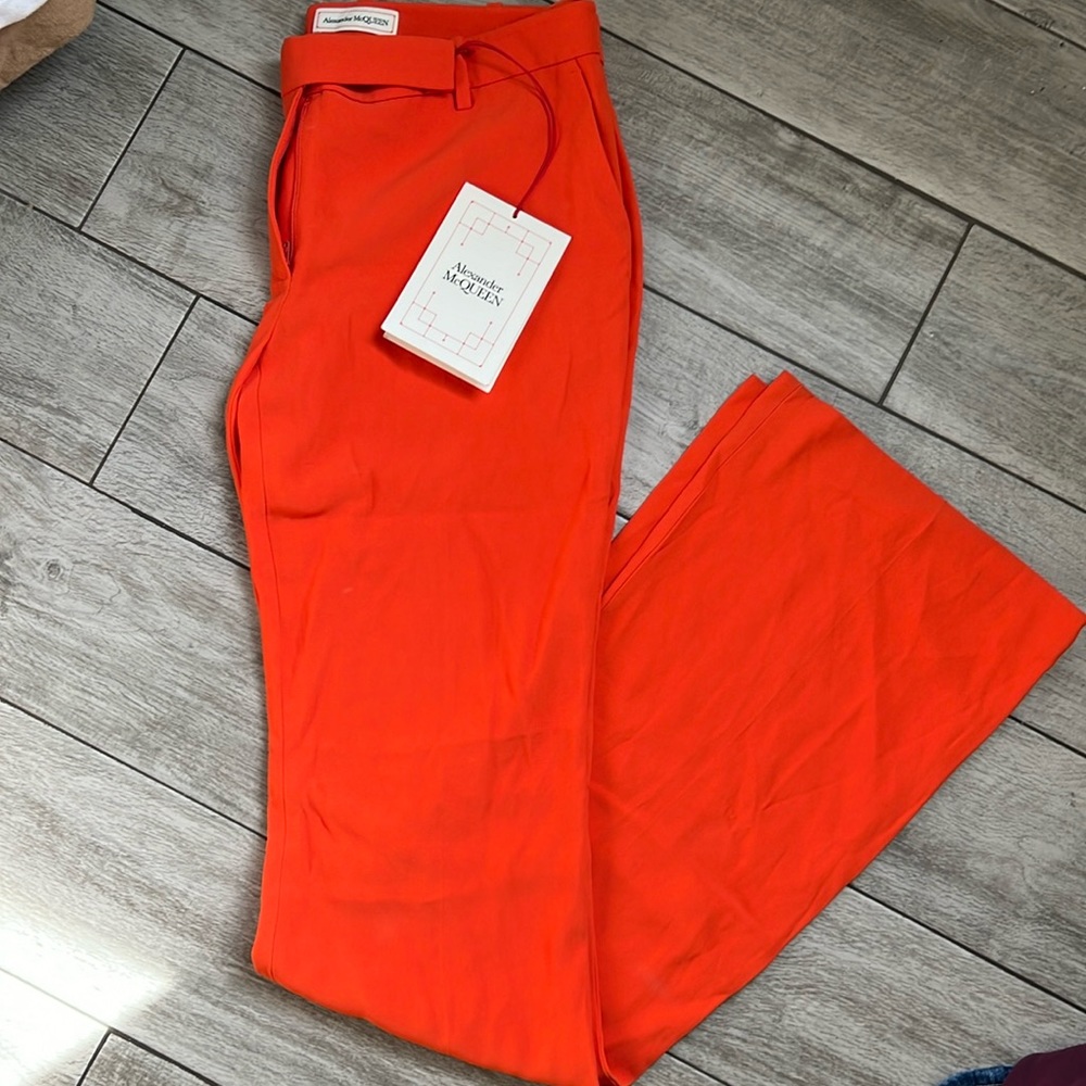 NWT Alexander McQueen Orange Trousers